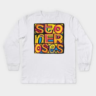 Stone Roses 'Happy Monday' Design Kids Long Sleeve T-Shirt